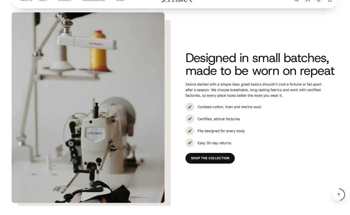 Image with text section