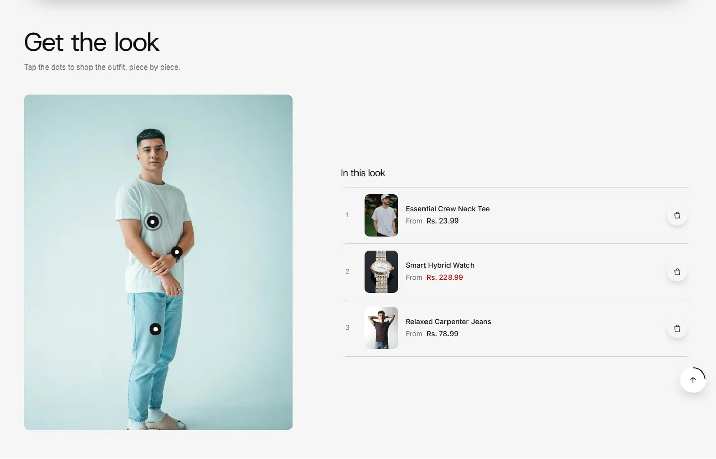 Product hotspots section